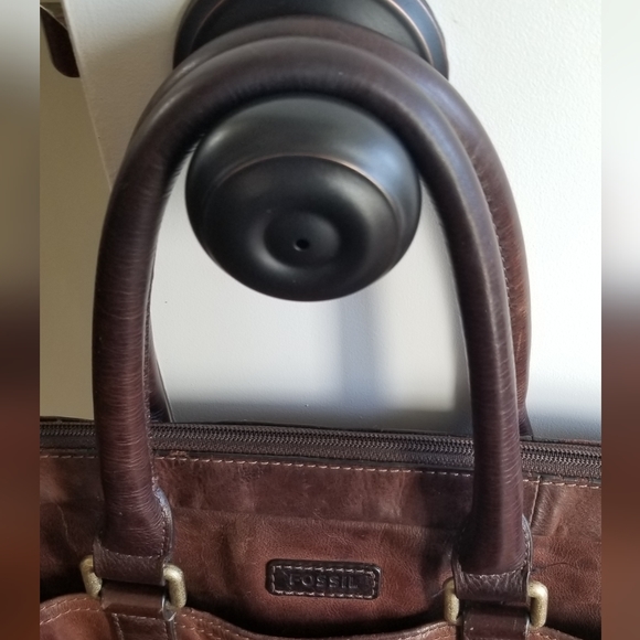 FOSSIL - Brown Leather Briefcase/Computer Bag - Picture 13 of 15